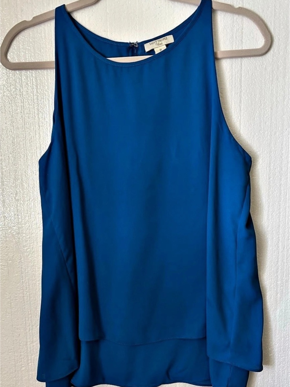 Saint Tropez West Cobalt Blue Tank Top - size Med